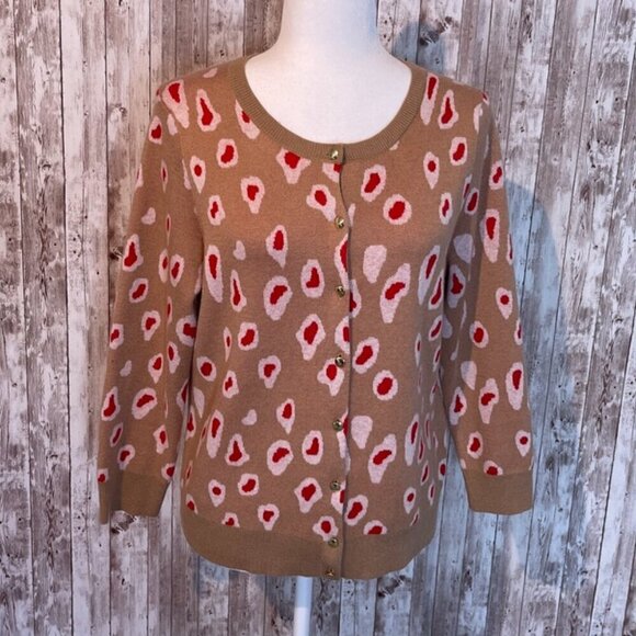 Banana Republic Tan Cardigan with Gold Buttons size Large - Picture 1 of 4